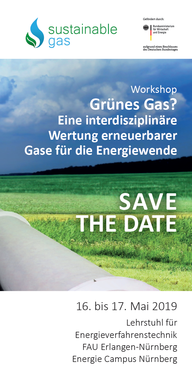 Save the Date: Workshop 'Grünes Gas? - Eine interdisziplinäre Wertung erneuerbarer Gase für die Energiewende'