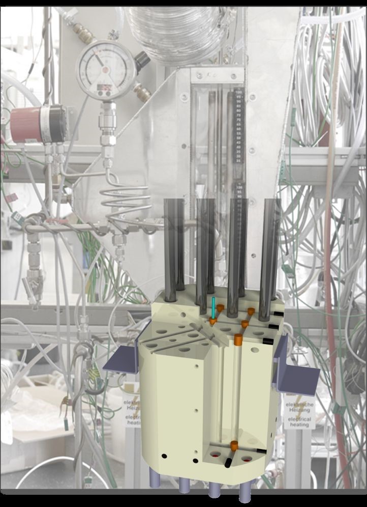 Teststand zur katalytischen Methanisierung