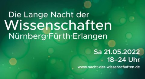 Werbebanner zur Langen Nacht der Wissenschaften, Samstag 21.5.2022, www.nacht-der-wissenschafte.de